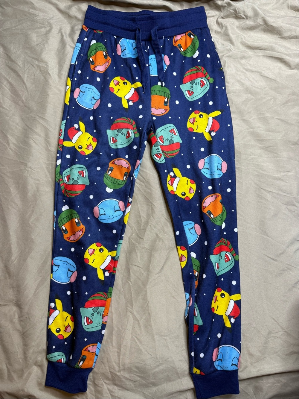 🔥2 for $10🔥Kids Pokémon Christmas Winter Pajama Pants - Medium